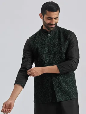 VASTRAMAY Men's Green - Nehru Jacket
