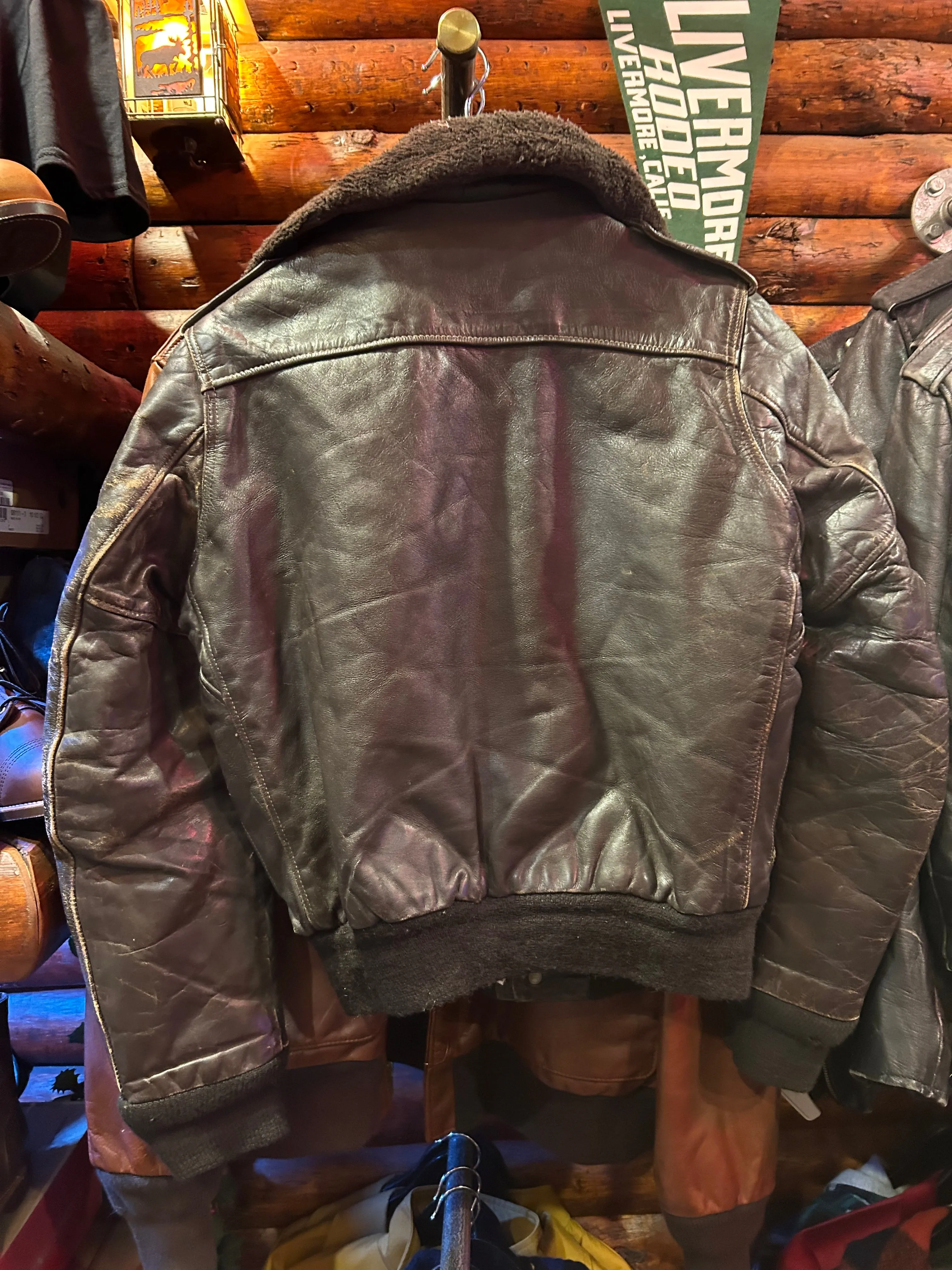 Vintage 1960s WW11 Style Flight Bomber Jacket, Small