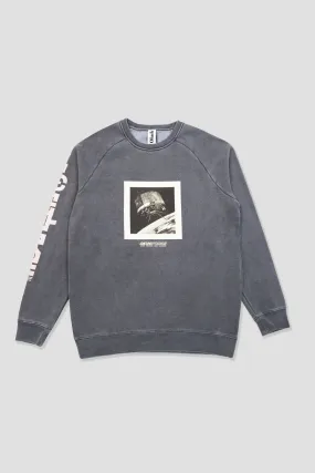 Vintage Black Satellite  Crew Sweatshirt