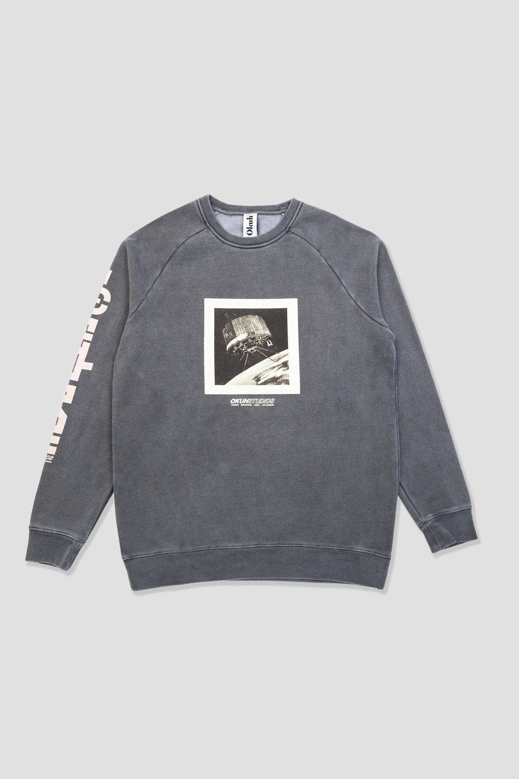 Vintage Black Satellite  Crew Sweatshirt