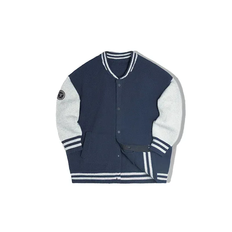 Vintage Casual Sweaters for Women Autumn Winter Baseball Uniform Cardigans Warm Thick Knitwears 2022 Fashion Bomber Jacket