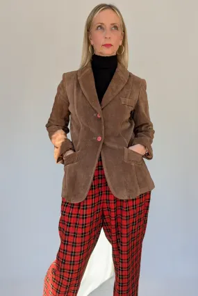 Vintage Suede Blazer Jacket