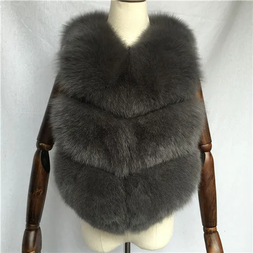 Women Real Fox Fur Vest Female Winter Autumn Genuine Fox Fur Waistcoat Coat Fashion Lady Gilet Natural Real Fur Vest for Women