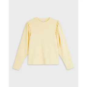 Women Wmb-Kelesi-Loop Back Sweatshirt - Lt-Yellow
