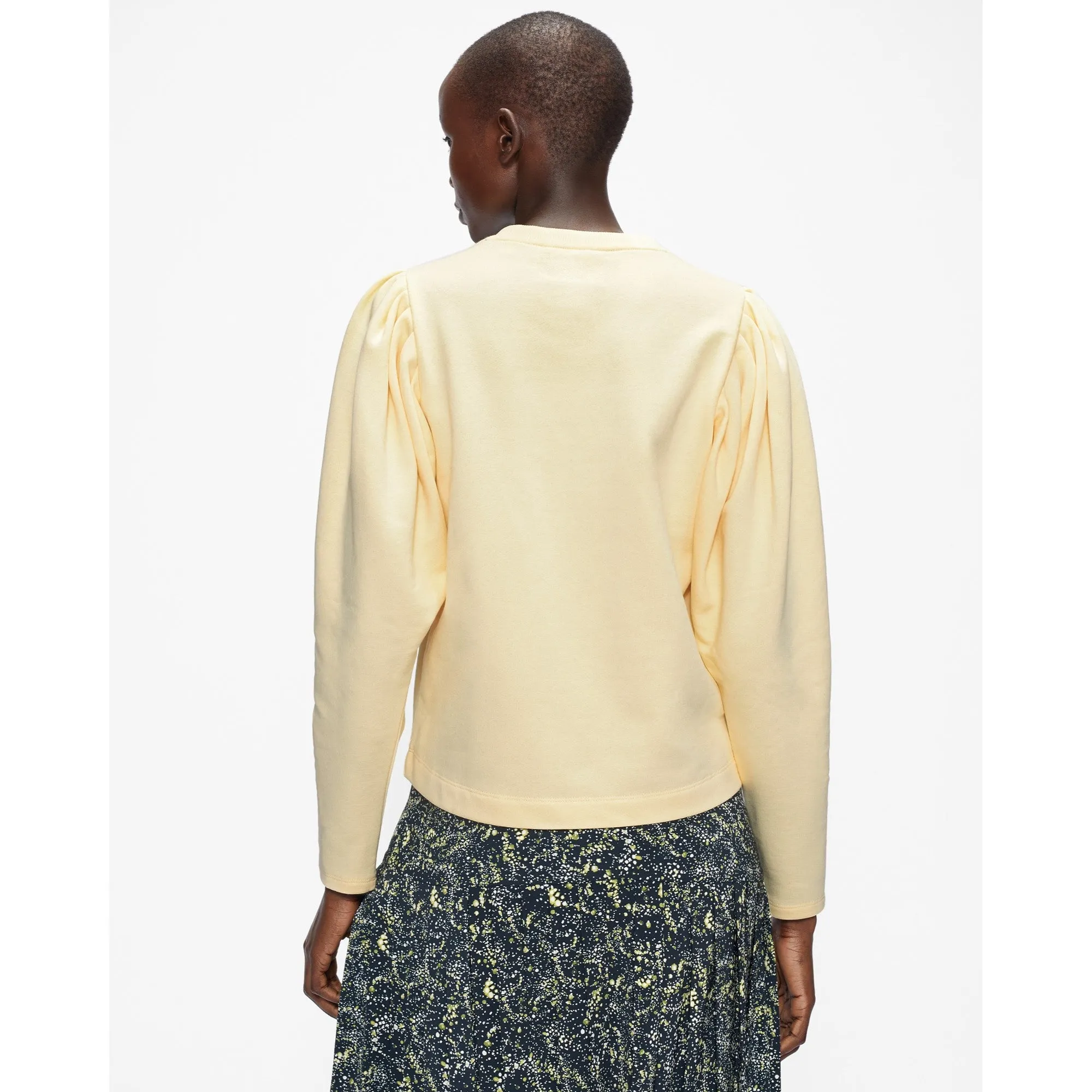 Women Wmb-Kelesi-Loop Back Sweatshirt - Lt-Yellow
