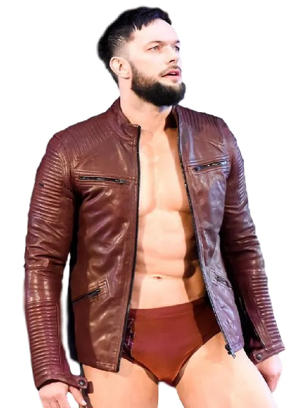 WWE Wrestler Leather Jacket Worn By Finn Balor | Finn Balor WWE Wrestler Leather Jacket