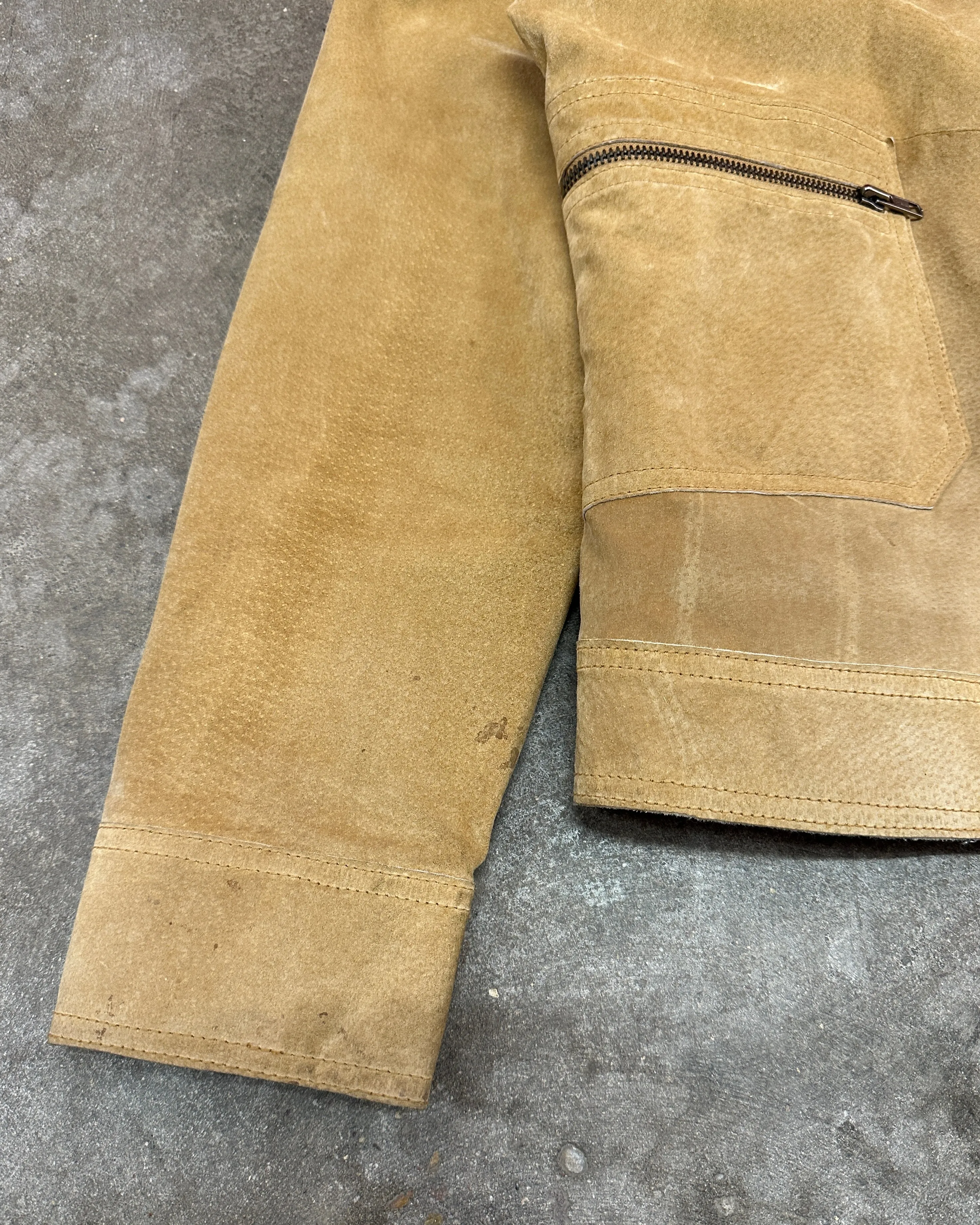 Y2K Vintage Biker Style Suede Jacket - 12