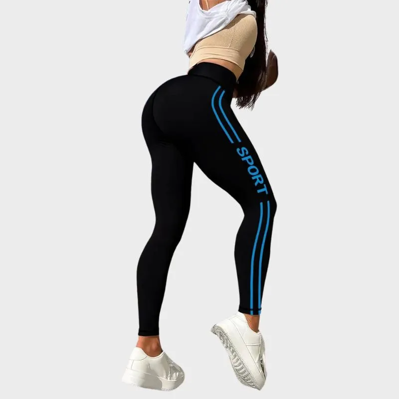YAIZA - Yoga Leggings för kvinnor med bokstavstryck