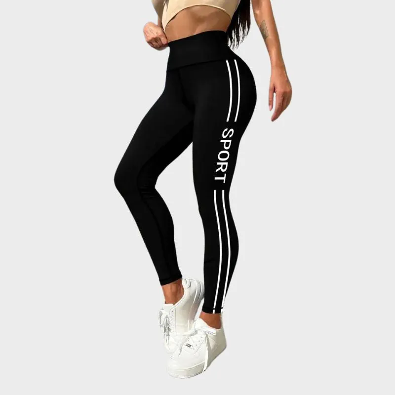 YAIZA - Yoga Leggings för kvinnor med bokstavstryck
